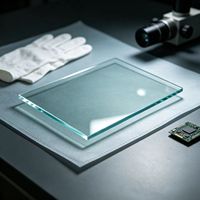 Verre ultra-clair de qualité supérieure pour usage électronique, surface plate et lisse, personnalisable pour plaque de protection d'instrument