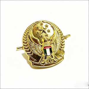 Wholesale Custom Gold Plated Star Eagle Emblem Metal <strong>Buttons</strong> <strong>Badges</strong>, Factory Direct Official Security Accessories - Product Image 4