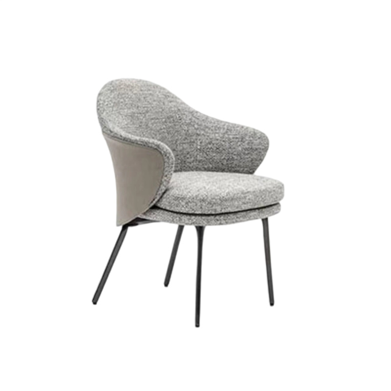 Cotone grigio e lino con motivo artiglio di gatto marrone