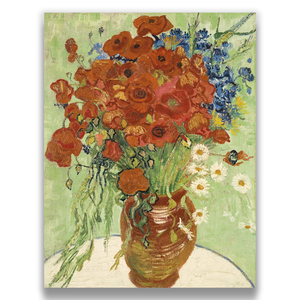 Jarrón de Van Gogh con amapolas, margaritas y crisantemos, impresión artística, reproducción de alta calidad para decoración del hogar - Product Image 1