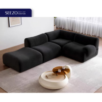 Juego de Sofá Seccional Económico Plegable de Compresión Modular Inflable con Relleno de Esponja y Tela para Apartamento de Diseño Moderno