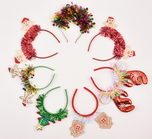 2026年ニューデザイン　鹿角クリスマスツリー　ヘアバンド　サンタ　雪だるま　ヘッドウェア　女の子用可愛いヘアバンド - Product Image 5