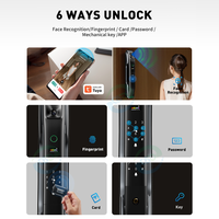 Tuya WiFi 3D reconnaissance faciale et serrure de porte d'empreintes digitales 6068 6085 mortaise maison intelligente serrure intelligente avec caméra d'interphone vidéo
