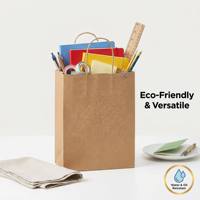 Bolsa de Papel Kraft de Alta Calidad con Logotipo Personalizado Impreso, Bolsa de Papel Kraft Reciclada para Comercios con Asa