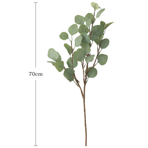Hojas de Eucalipto Artificiales de 70 cm de Altura, Flor de Seda de Simulación, Decoración de Interiores para el Hogar, Hojas de Plantas de Color Café Otoñal - Product Image 5