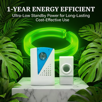 Sonnette de porte sans fil moderne, numérique, étanche, 100 m, 32 mélodies, pour maison, appartement, hôtel, alimentée par batterie
