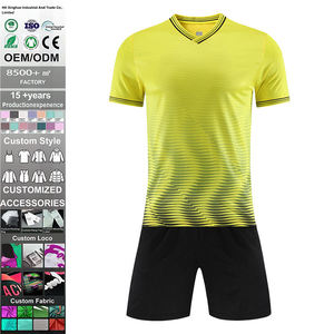 Uniforme de Fútbol Profesional para Ciudad, de Alta Calidad, Personalizado, Transpirable, de Secado Rápido, Cuello Redondo, Manga Corta, Poliéster/Algodón - Product Image 1