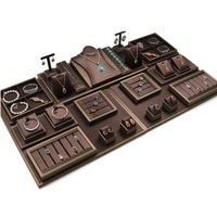 Présentoirs de bijoux de table pour montres, colliers, bagues et boucles d'oreilles, ensembles de présentoirs de bijoux