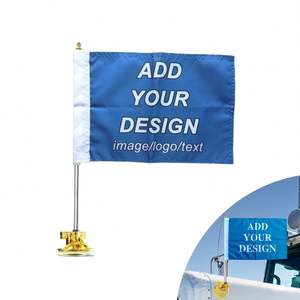 Drapeau de voiture personnalisé en polyester écologique avec support à ventouse pour SUV, camion, bateau, véhicule, baguette - Product Image 1