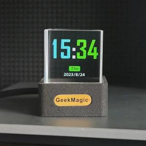 Horloge numérique holographique intelligente, affichage de photos GIF, mini téléviseur holographique, station météo de bureau, veilleuse pour cadeau du Nouvel An - Product Image 6