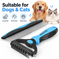 Brosse autonettoyante pour chiens et chats, brosse de toilettage pour animaux, éliminateur de poils, peigne démêlant et massant