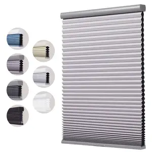 Réduction du bruit Blackout Honeycomb Stores Roller Shades, Roller French Window Double Cellular Fabric
