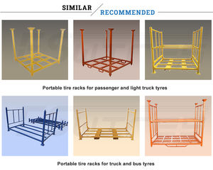 Almacenamiento de almacén apilable plegable con recubrimiento en polvo de metal para camiones - Product Image 6