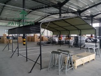 Cochera Metálica Resistente de 20x20 en Oferta, Toldo de Acero para Autos, Camionetas y Barcos Directo de Fábrica