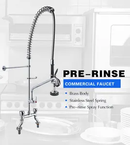 Jiangmen Sanitary Ware Best Pre Rinse Kitchen Faucet Stainless Sink Tap For Washing Dish