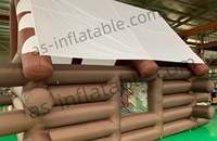Tente cabane gonflable style pain d'épices, tente gonflable personnalisée pour décorations de Noël