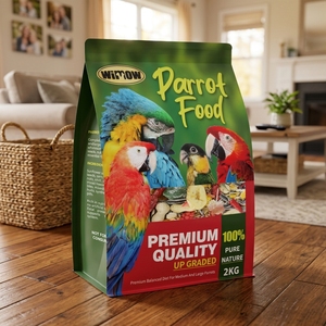 Cibo Biologico per Pappagalli di Grandi Dimensioni, Frutta Liofilizzata con Probiotici per Pappagalli Cenerini Africani, Ara, Cacatua, Mix Proteico per Uccelli - Product Image 4