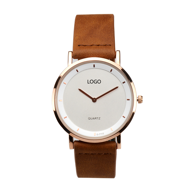 Best Selling Elegant Simple Quartz Analog Alloy Watches Fashionable Genuine Leather Design Water Resistant  Case-Wholesale