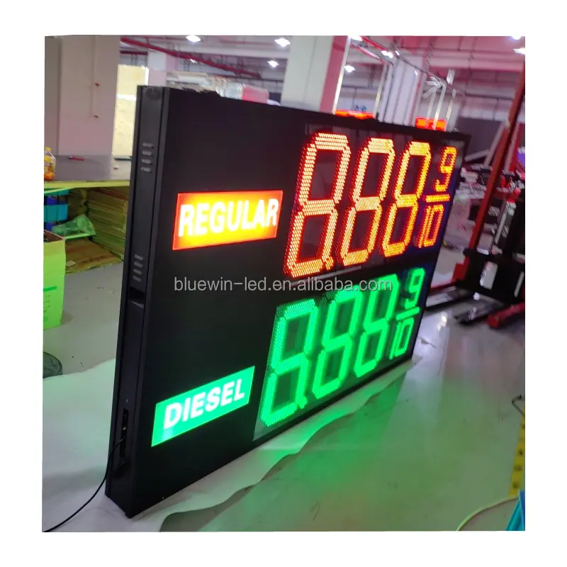 Affichage électronique des prix du carburant de la station-service LED de 12 pouces