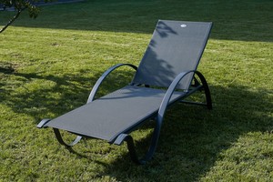 Moderno aluminio S forma brazo jardín al aire libre impermeable antioxidante <span class=keywords><strong>Textilene</strong></span> muebles de playa <span class=keywords><strong>plegable</strong></span> <span class=keywords><strong>tumbona</strong></span> Silla de salón - Product Image 4