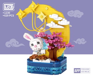Bloques de Construcción Mini DIY al por Mayor, Juguetes de Bloques de Plástico para Niños, Conejo Lunar, Porta Pinceles - Product Image 2