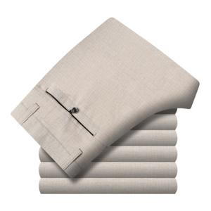 <span class=keywords><strong>Pantalon</strong></span> <span class=keywords><strong>en</strong></span> <span class=keywords><strong>lin</strong></span> décontracté d'été <span class=keywords><strong>pour</strong></span> <span class=keywords><strong>homme</strong></span>, léger et ample, <span class=keywords><strong>pour</strong></span> hommes d'âge moyen, avec taille mi-haute et devant plat - Product Image 3