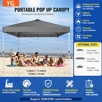 Tente de réception extérieure imperméable en PVC avec cadre à pignon haut, protection anti-UV 50+ (3m x 3m), idéale pour événements, mariages et autres manifestations.
