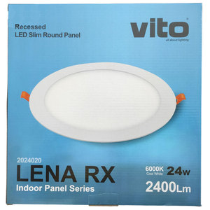 Vito 24W 2400lm 6000K Cold <b>Light</b> <b>Round</b> <b>LED</b> Panel <b>Ceiling</b> <b>Light</b> - Product Image 3