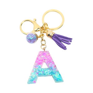 Llavero Acrílico Brillante con Letras, Nuevo 2025, Resina, Iniciales de Pareja, Colgante para Llaves, Impermeable, para Bolso de Mujer, Llavero para Coche - Product Image 3