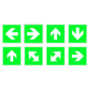 ป้ายบอกทิศทาง 250 X 250 มม. ทางออกซ้าย ป้ายเตือนความปลอดภัย - Product Image 3