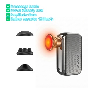 Deep Tissue Percussion <strong>Massager</strong> 3 Massage Heads 5 Speeds LED 6mm Amplitude <strong>Mini</strong> Heated Massage Gun for Muscle Pain Relief - Product Image 3