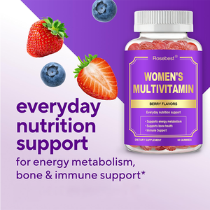 Rosebest, fabricant chinois, OEM, marque privée, HALAL, végétalien naturel, 14 nutriments essentiels, complément <span class=keywords><strong>multivitamin</strong></span>é pour femmes sous forme de gommes - Product Image 3