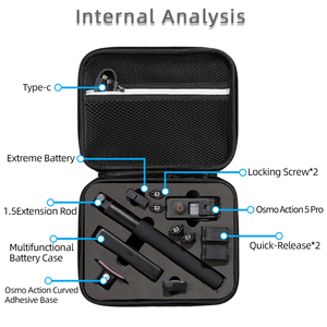Sac à main portable pour DJI Action 5 Pro, sac de rangement rigide, étui de transport étanche pour caméra sportive Osmo Action 3/4 Acc - Product Image 2