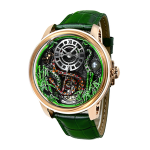 Montre mécanique automatique de luxe pour homme avec logo personnalisé, cadran squelette de style chinois gravé en 3D, bracelet en cuir premium - Product Image 5