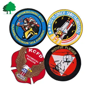 High Quality Paper Backing Machine Embroidery Customization Sew-On Embroidered Patches