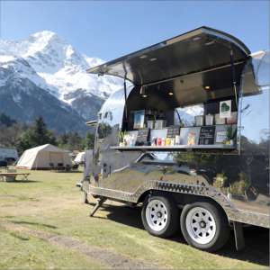 Remorque alimentaire commerciale en acier inoxydable, résistante à la rouille, avec options personnalisables, taille adaptable, soudure sans soudure, lavable - Product Image 1