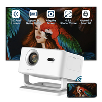 Proyector LED Inteligente X4AD Nativo 1080P, 350 ANSI, Android GTV, Enfoque Automático, Tiro Corto, WiFi de Doble Banda, BT5.0, Cine en Casa Portátil