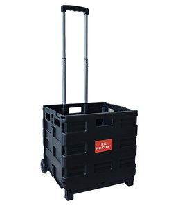 portable wholesale plastic trolley mini folding shopping cart pack & roll cart foldable box trolley