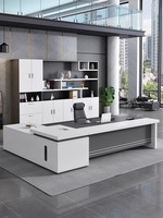 Ensemble complet de meubles de bureau de style moderne atmosphère simple gestionnaire président combinaison de table de patron chaise de bureau confortable