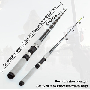 <span class=keywords><strong>Canne</strong></span> à pêche ultra-courte pour la carpe, multifonctionnelle, grise, pour bateau, vente en gros d'usine, en carbone, pour la pêche en mer - Product Image 3