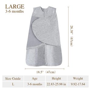 Coperte di transizione indossabili regolabili a 3 vie coperte avvolgenti per neonati in cotone da esterno sacchi a pelo per bambini - Product Image 5