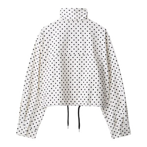 Aoyema – Ensemble Sportswear Élégant pour <span class=keywords><strong>Femme</strong></span> : Haut à Manches Longues Col Montant et Short Imprimé à Pois – Séchage Rapide, Respirant, <span class=keywords><strong>Veste</strong></span> Décontractée - Product Image 4