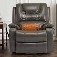 Fauteuil inclinable à commande à distance avec design plat et double porte-gobelets