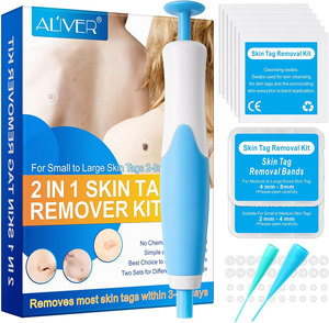 Safety 2 in 1 <strong>Skin</strong> <strong>Tag</strong> <strong>Removal</strong> Kit <strong>Skin</strong> Mole Wart Remover 2mm to 8mm <strong>Skin</strong> <strong>Tag</strong> Remover Pen With Cleansing Swabs and Repair <strong>Patch</strong> - Product Image 2