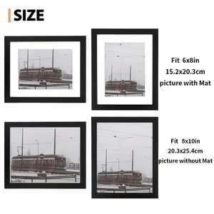 Bán buôn giá rẻ hình ảnh màu đen Áp phích tường nghệ thuật vải sơn thiết kế cho trang trí nội thất phòng bằng gỗ khung ảnh - Product Image 4