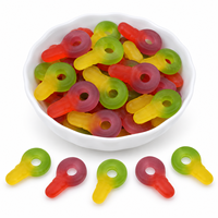 Bonbons gélifiés doux en forme de sucette, emballage personnalisé avec logo, vente en gros de bonbons OEM, fabricant de bonbons gélifiés aux saveurs de fruits
