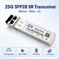 SFP28 25G-SR 850nm 100M Optik Alıcı-Verici Modülü, LC Konnektörlü 25Gbps 25G Ethernet ve İletişim Modülleri