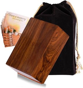 Urne en bois pour cendres humaines, urne en bois massif pour cendres d'animaux de compagnie - Petite boîte de crémation pour lapins, oiseaux, cochons d'Inde - Product Image 1