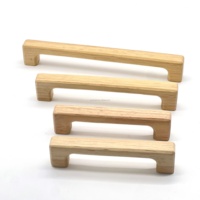 Vente en gros de poignées de meubles modernes en bois massif, longs boutons de tiroir pour cuisine et armoire, commode