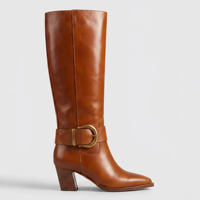 Bottes d'équitation pour femmes Yichang, à bout poli, hauteur genou, en cuir véritable, plateforme épaisse, style ajusté